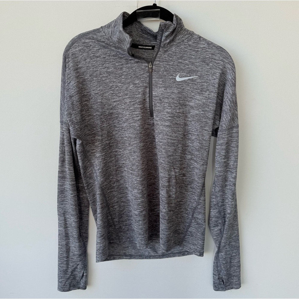 Nike Running Womens Grey 1/4th Zip Pullover size XS